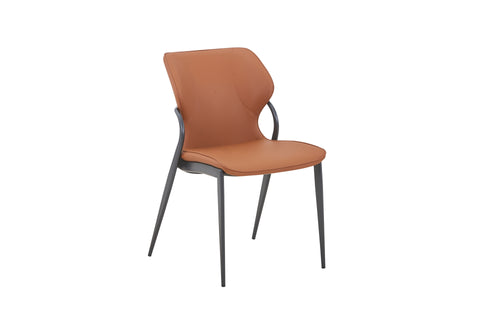 Velara Chair – Premium PU Leather with Solid One-Piece Metal Frame