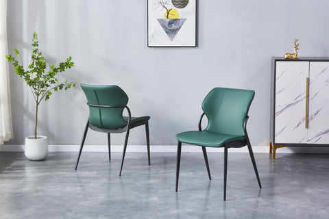 Velara Chair – Premium PU Leather with Solid One-Piece Metal Frame