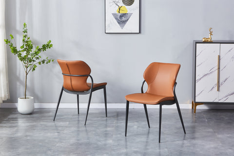 Velara Chair – Premium PU Leather with Solid One-Piece Metal Frame