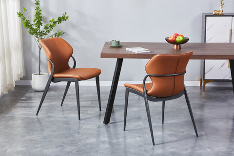 Velara Chair – Premium PU Leather with Solid One-Piece Metal Frame