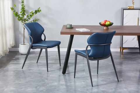 Velara Chair – Premium PU Leather with Solid One-Piece Metal Frame
