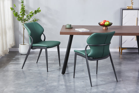 Velara Chair – Premium PU Leather with Solid One-Piece Metal Frame