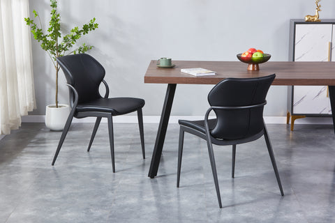 Velara Chair – Premium PU Leather with Solid One-Piece Metal Frame
