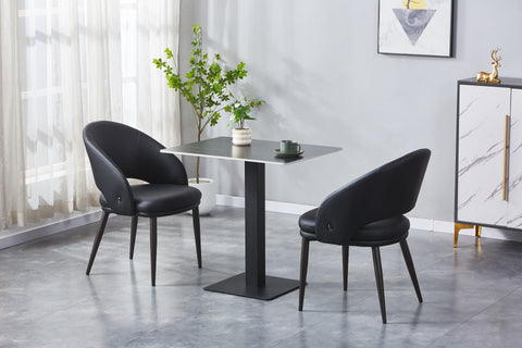 Sintered Stone Table Top – 25mm Thick, Matte Finish, Seamless Design- Black Lux