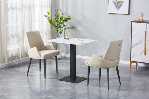 Sintered Stone Table Top – 25mm Thick, Shiny Finish, Seamless Design- Carrera White