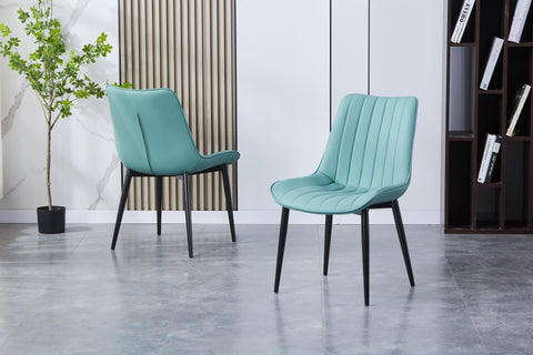 Elara Chair - PU Leather Chair w/ Black Legs