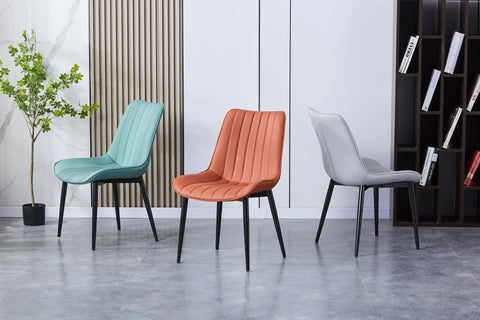 Elara Chair - PU Leather Chair w/ Black Legs