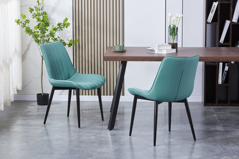 Elara Chair - PU Leather Chair w/ Black Legs