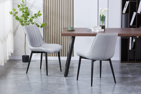 Elara Chair - PU Leather Chair w/ Black Legs