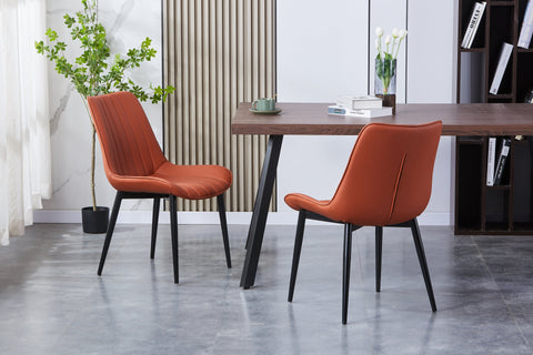 Elara Chair - PU Leather Chair w/ Black Legs