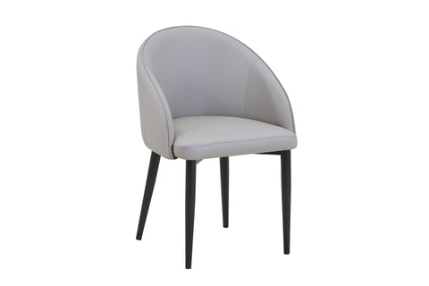 Piana Upholstered Chair - PU Leather Chair w/ Black Legs