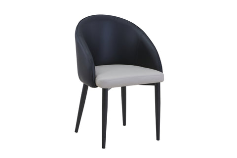 Piana Upholstered Chair - PU Leather Chair w/ Black Legs