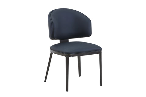 Celio Upholstered Chair - PU Leather Chair w/ Black Legs