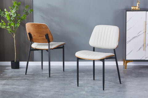 Orhan Upholstered Chair - PU Leather Chair w/ Black Legs