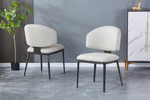 Celio Upholstered Chair - PU Leather Chair w/ Black Legs