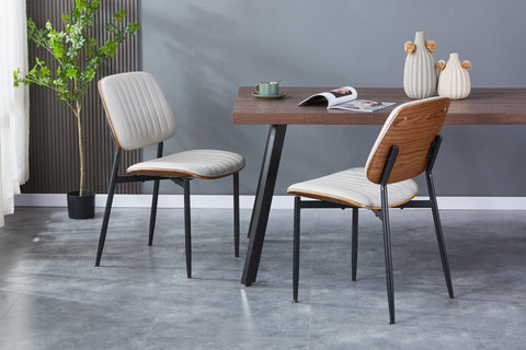 Orhan Upholstered Chair - PU Leather Chair w/ Black Legs