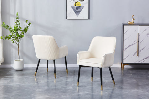 Monaco Upholstered Chair - Velvet Chair w/ Black Legs