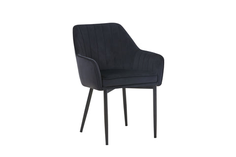 Aura Upholstered Chair - PU Leather Chair w/ Black Legs