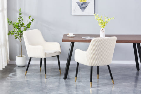 Monaco Upholstered Chair - Velvet Chair w/ Black Legs