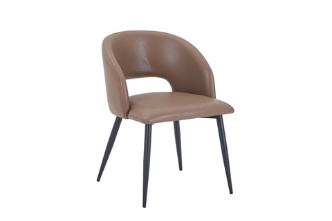 Romeo Upholstered Chair - PU Leather Chair w/ Black Legs