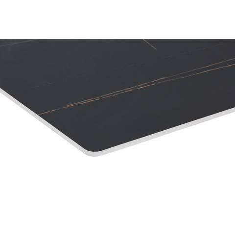 Sintered Stone Table Top – 25mm Thick, Matte Finish, Seamless Design- Black Lux