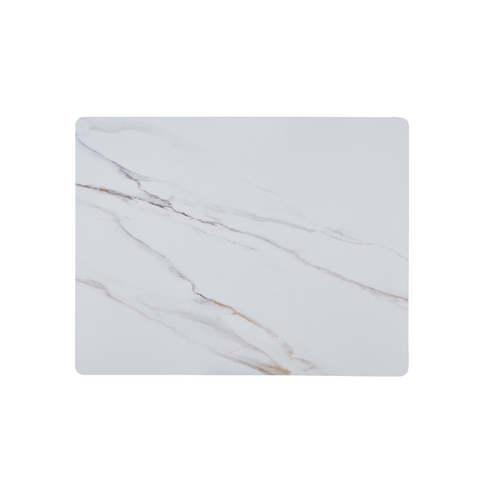 Sintered Stone Table Top – 25mm Thick, Shiny Finish, Seamless Design- Carrera White